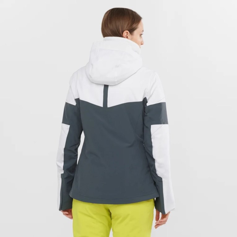 White / Black Salomon Speed Women's Insulated Jackets | PH 38547B